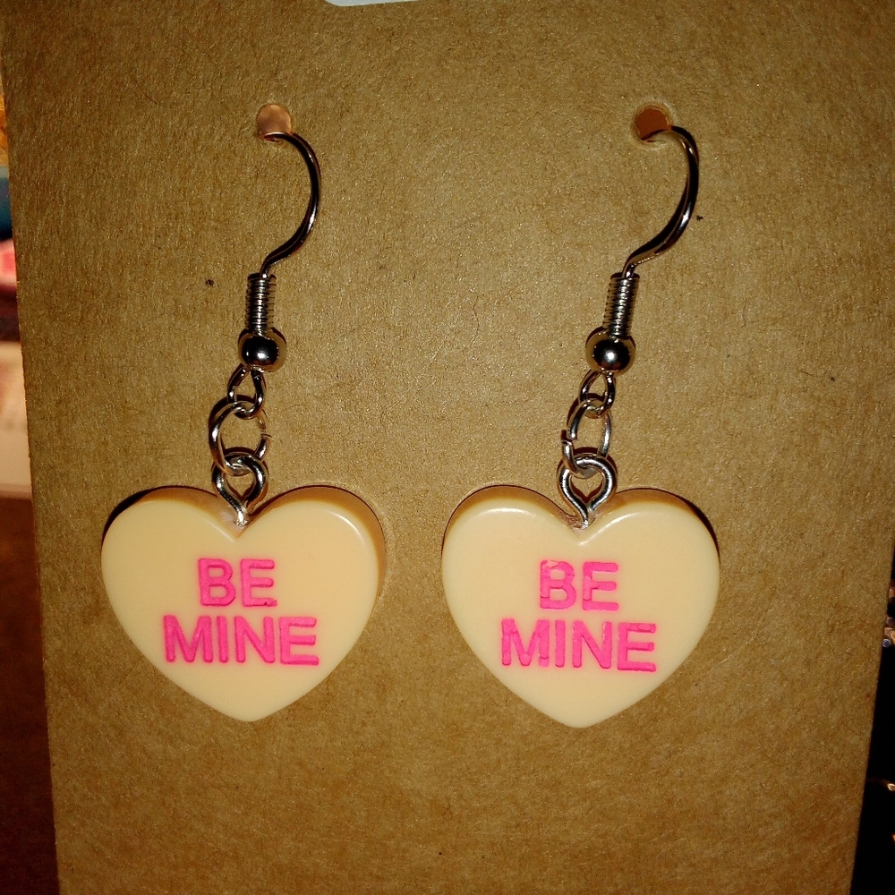 Cute conversation heart earrings